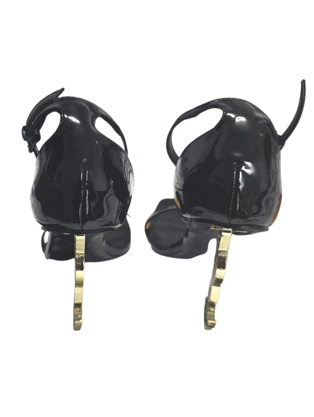 Yves Saint Laurent YSL Gold Logo “Opyum” Heels Size 36 - Picture 4 of 6